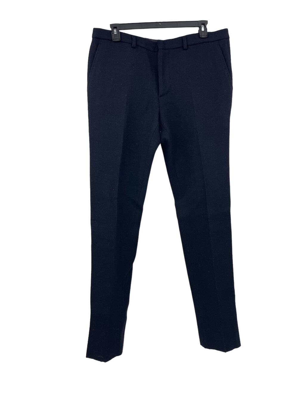 Valentino Spa Pants Mens US 38 IT54 Dress Slim Tapered Fit Navy Blue Wool NEW